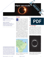 Modelo de demonstração de eclipses em escala