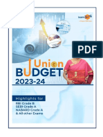 Union Budget of India 2023-24 - Short