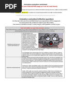 Animation Evaluation Worksheet 2223