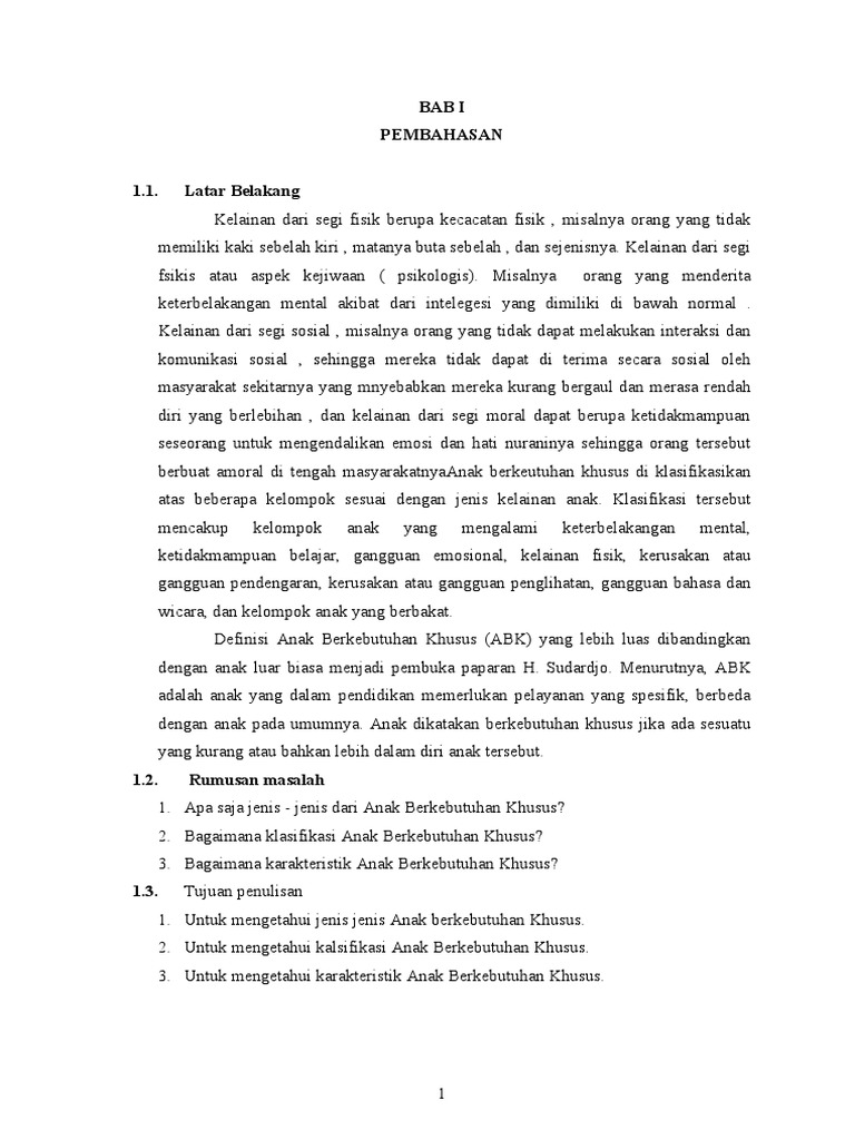 Anak Berkebutuhan Khusus Pdf