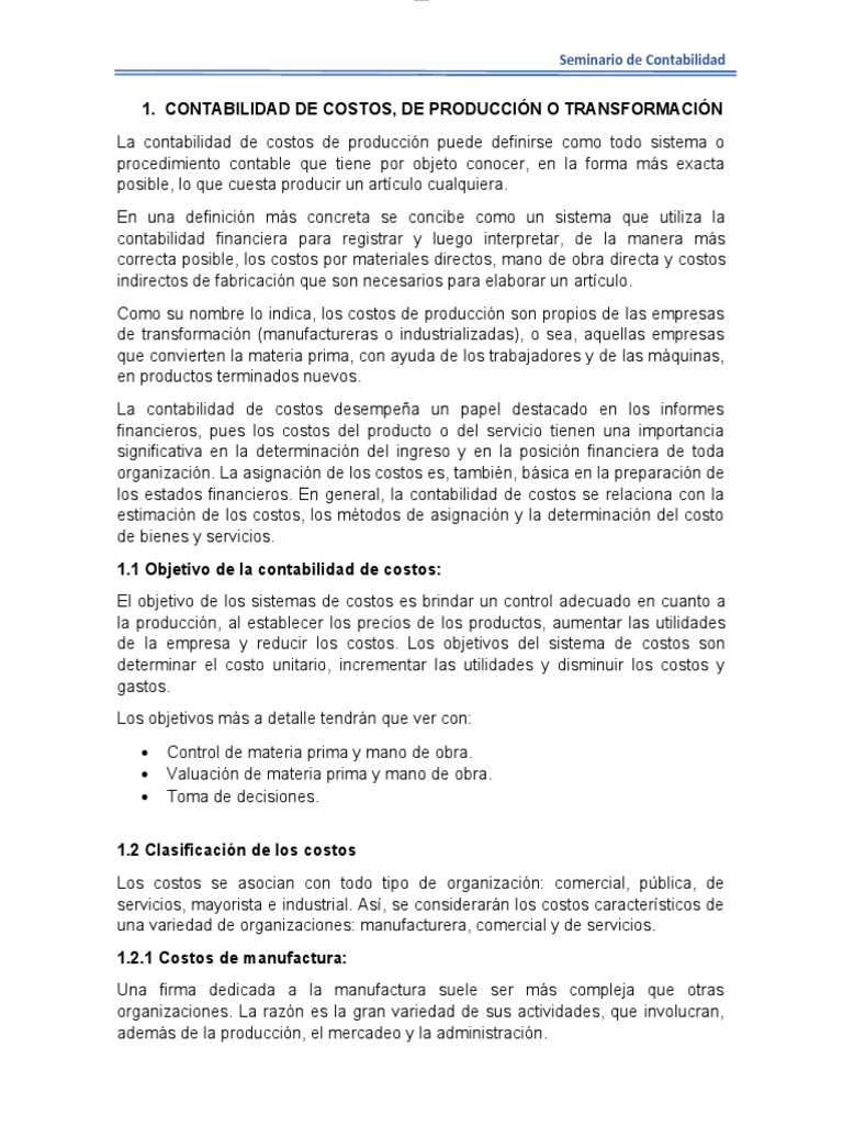Sistema de Costos y Sus Diferencias | PDF | Costo | Contabilidad