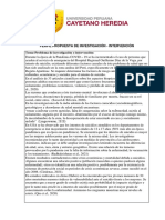Perfil Propuesta de Investigación - Intervención Tema-Problema de Investigación o Intervención