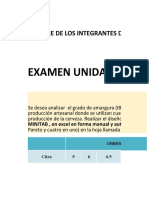 Examen Unidad 1 Ingenieria de La Calidad 30 de Septiembre