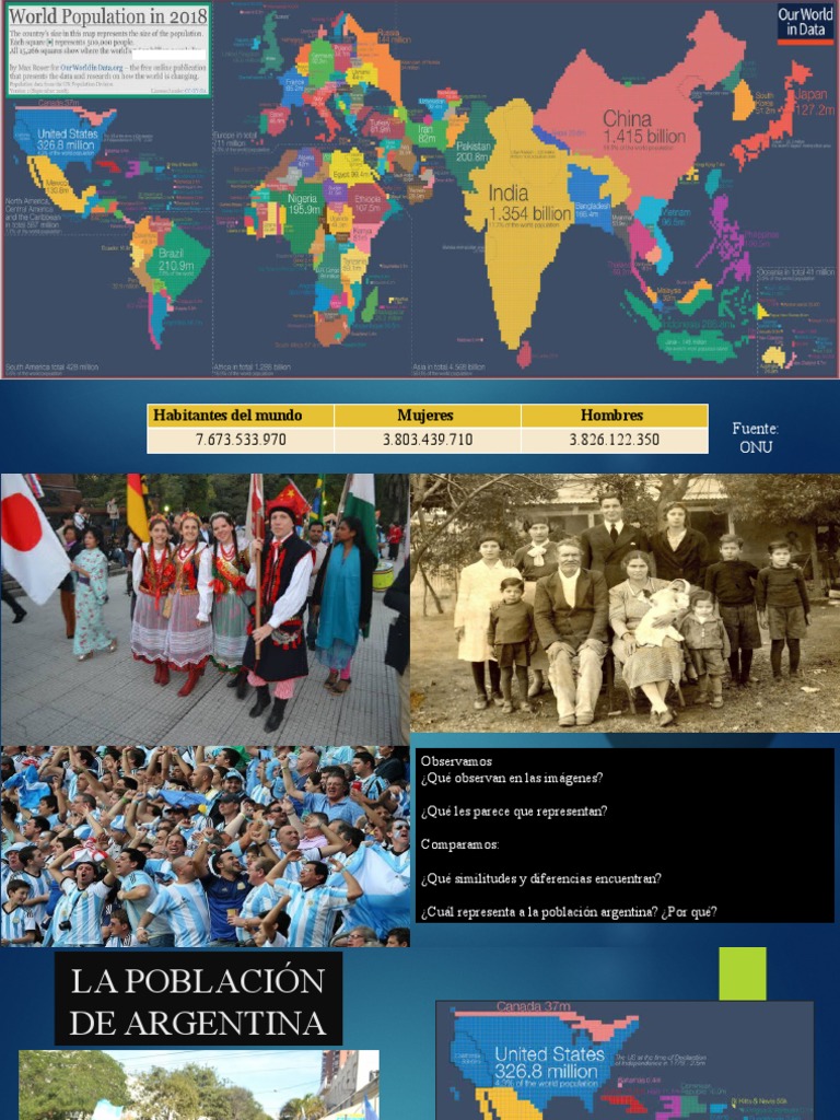 La Poblacion de Argentina PDF Población Demografía