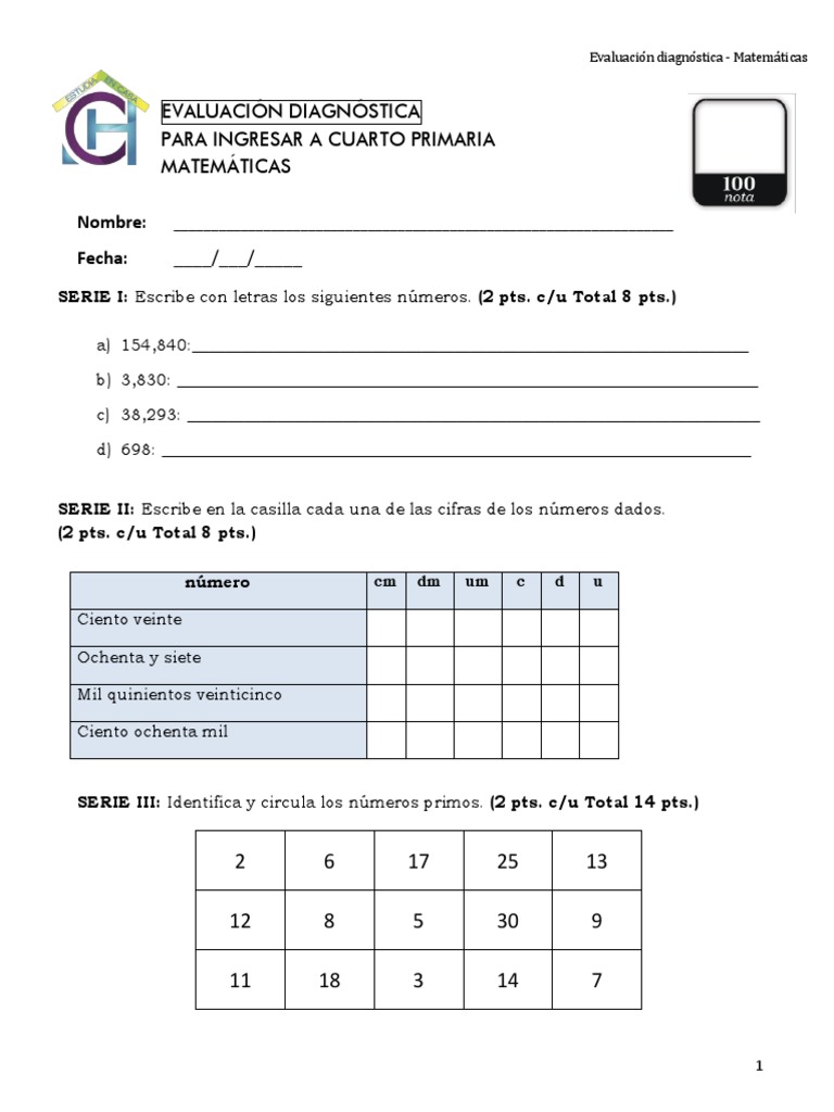 Cuarto de Primaria | PDF | Matemáticas | Aritmética