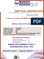 PLWC BEE Certificate