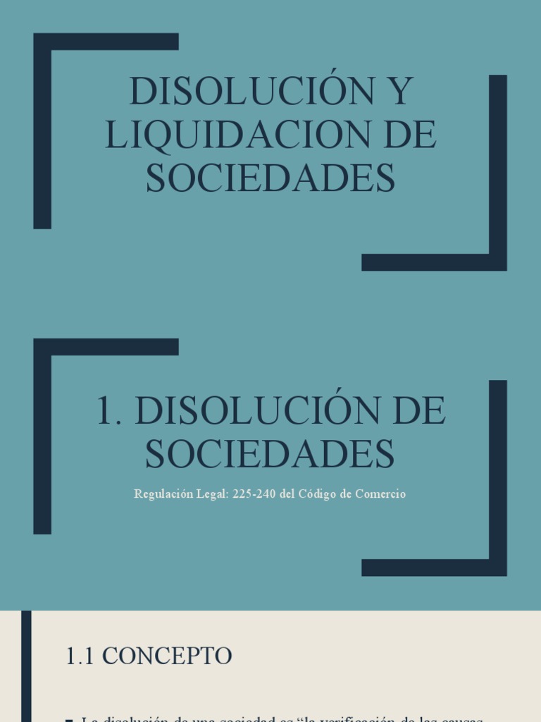 Disolución Y Liquidacion De Sociedades Descargar Gratis Pdf