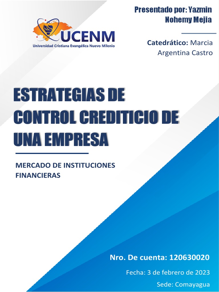 Estrategias de Control Crediticio | PDF