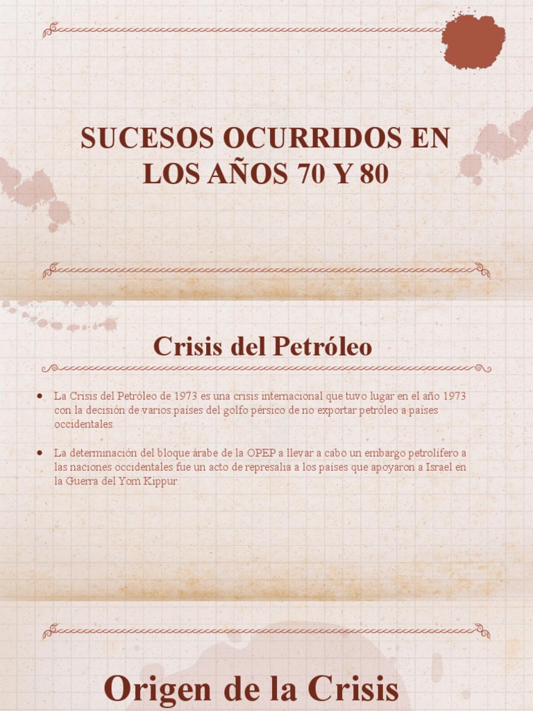 Crisis del Petróleo en los Años 70 | PDF | Crisis petrolera de 1973 ...
