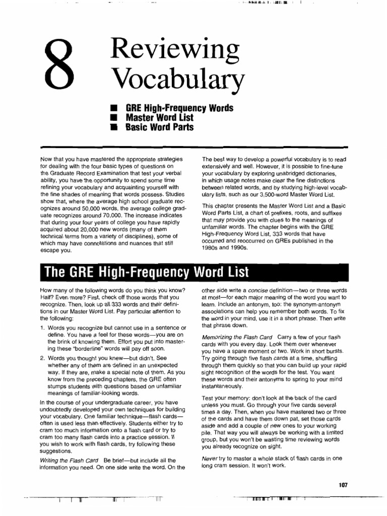 GRE Vocabulary PDF
