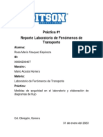 Reprote #1 - Laboratorio de Fenomenós de Transporte