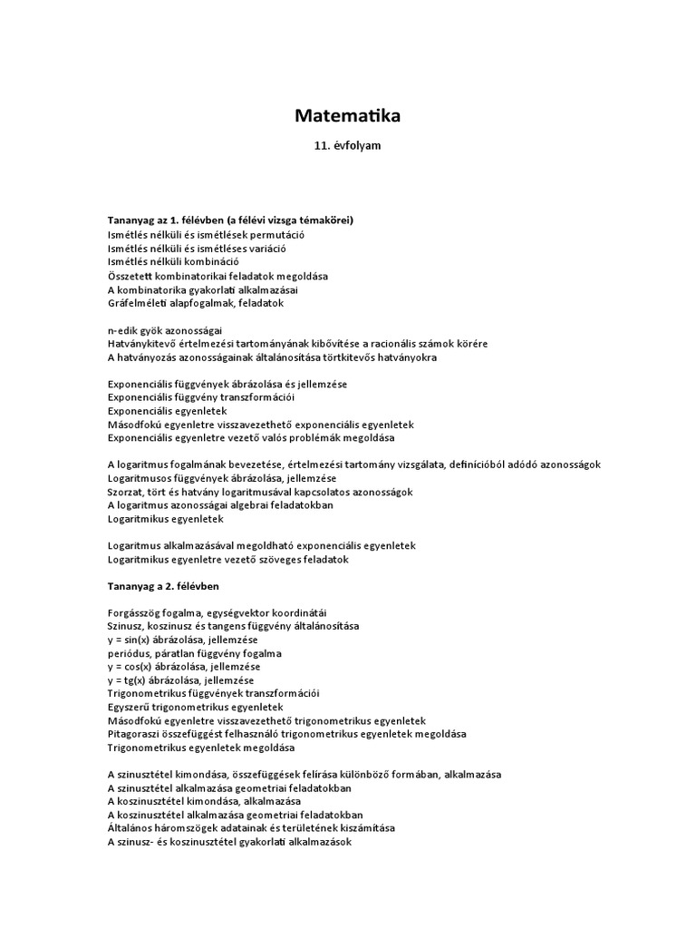 Matematika 1 | PDF