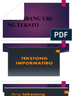 Iba't-Ibang Uri NG Teksto