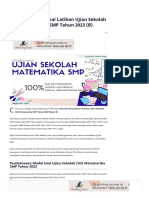 Pembahasan 40 Soal Latihan Ujian Sekolah (US) Matematika SMP Tahun 2023 (B)