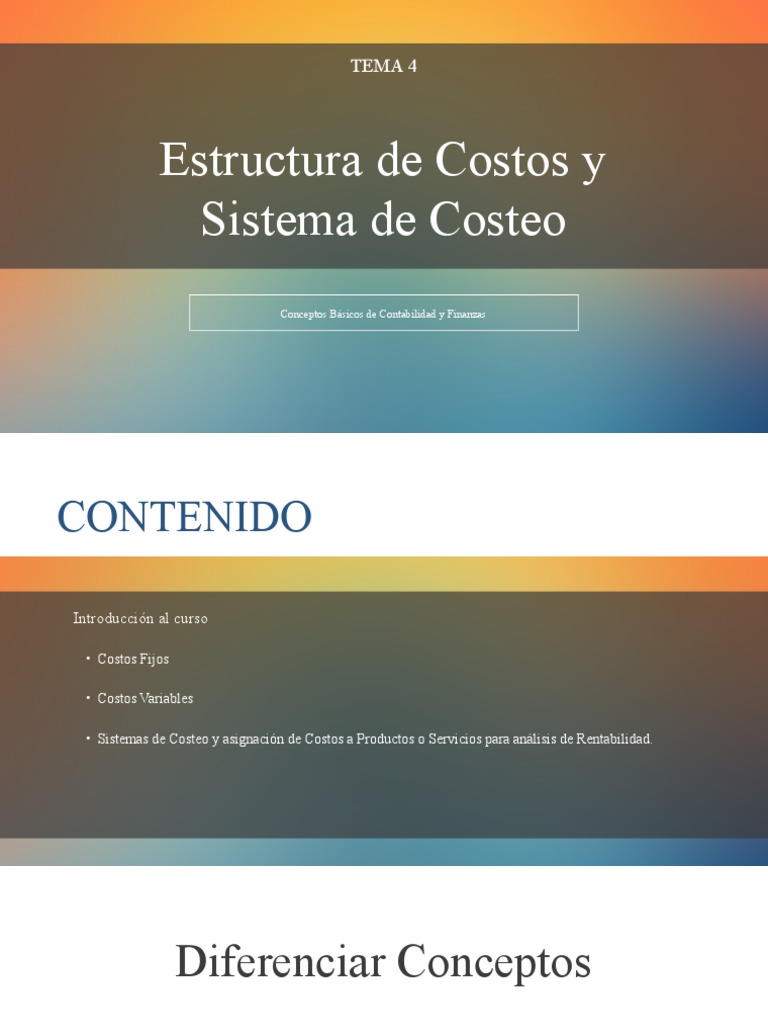 Tema 4. Contabilidad Gerencial | PDF | Costo | Contabilidad