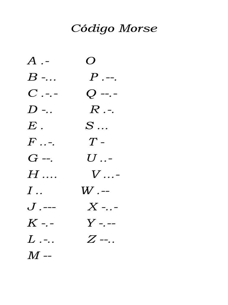 Código Morse PDF