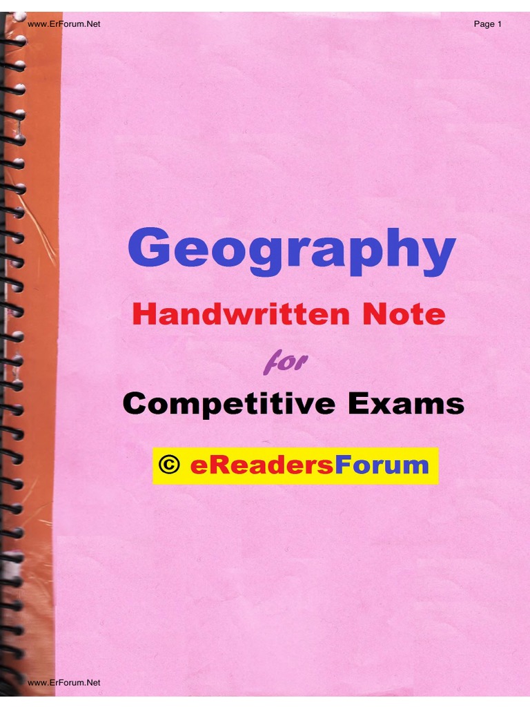 Geography Handwritten Notes | PDF