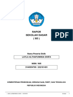 Pelengkap Rapor Layla Althafunnisa Dhifa 20221