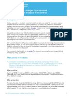 June 2023 Provisional Timetable Feedback