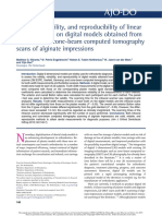 39validity Reliability and Reproducibility of Linear Measurements On Digital Models Obtained From Intraoral and Cone Bea