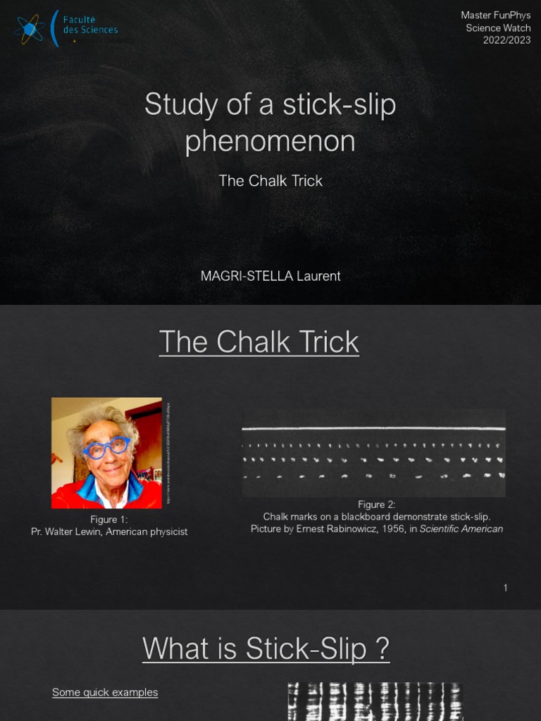 Study of A StickSlip Phenomenon PDF Physical Sciences Materials