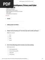 Artificial Intelligence, Privacy and Cyber Law_ Quiz-II - Google Forms