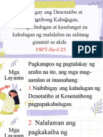 Konotatibo at Denotatibong Pagpapakahulugan