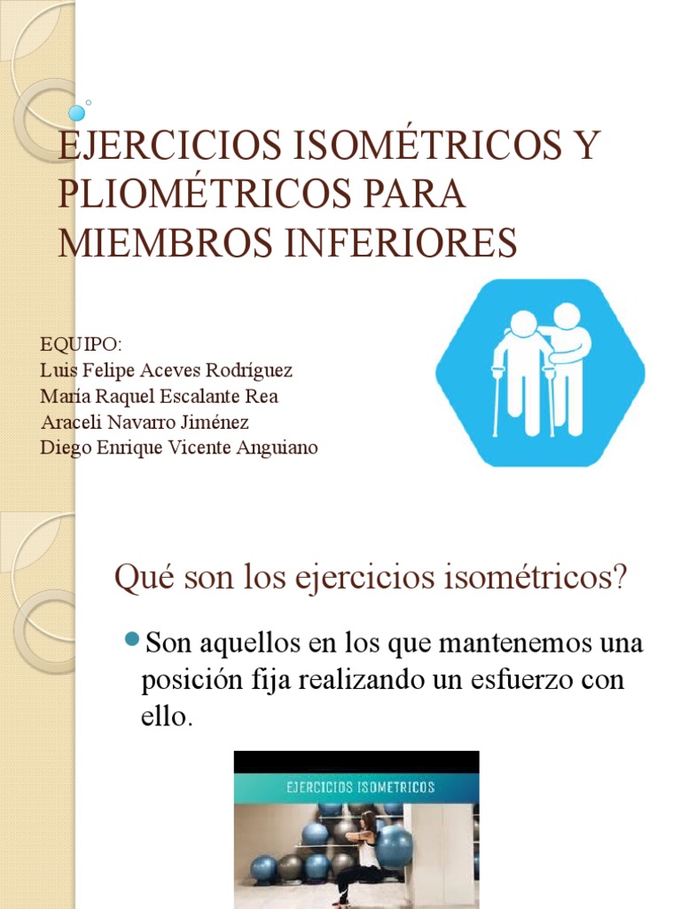 Ejercicios Isométricos y Pliométricos Inferiores | PDF | Músculo ...