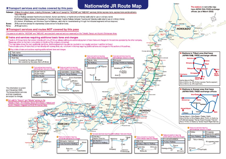 JRPass Ordinary Content Map | PDF