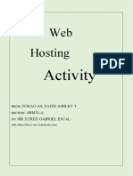 Web hosting activity report