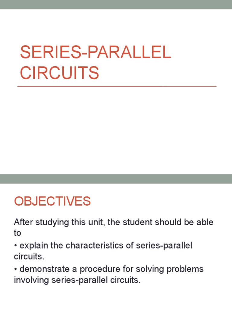 Series And Parallel Circuits ... Circuit Diagram