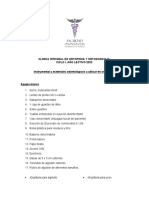 Lista de Materiales e Instrumental Ortodoncia Xi Ciclo I 2023