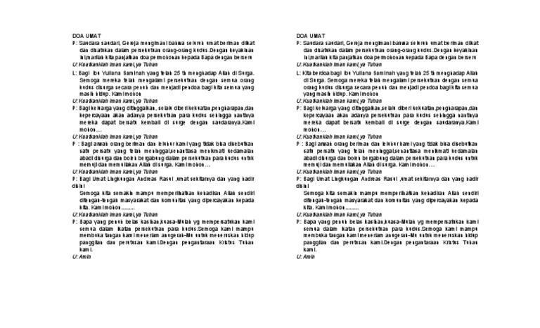 Doa Umat | PDF
