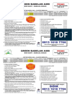 Daftar Harga GBA Cluster Sriwijaya 17 September 2022 Bank BRI DIDIK