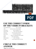 Simple Present Tense Worksheet