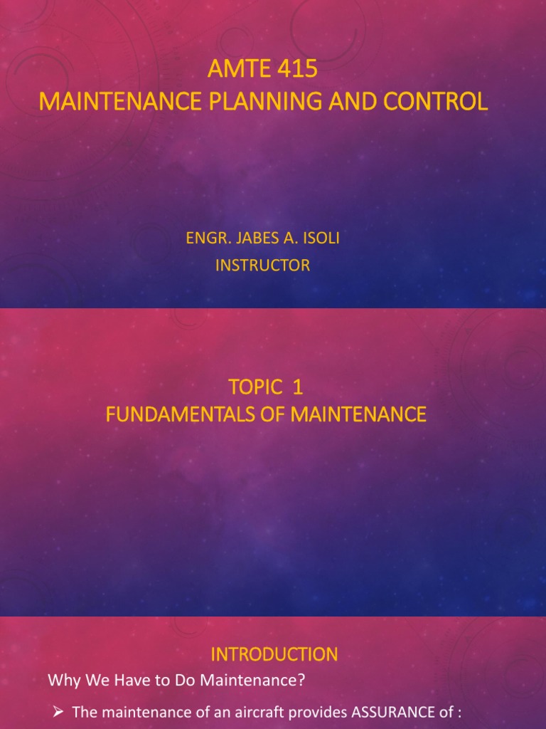 Amte 415 lesson 1new pdf reliability engineering systems science