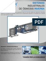 Industriales de Ósmosis: Sistemas Inversa