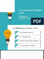 1 Oră Design Grafic Obtional