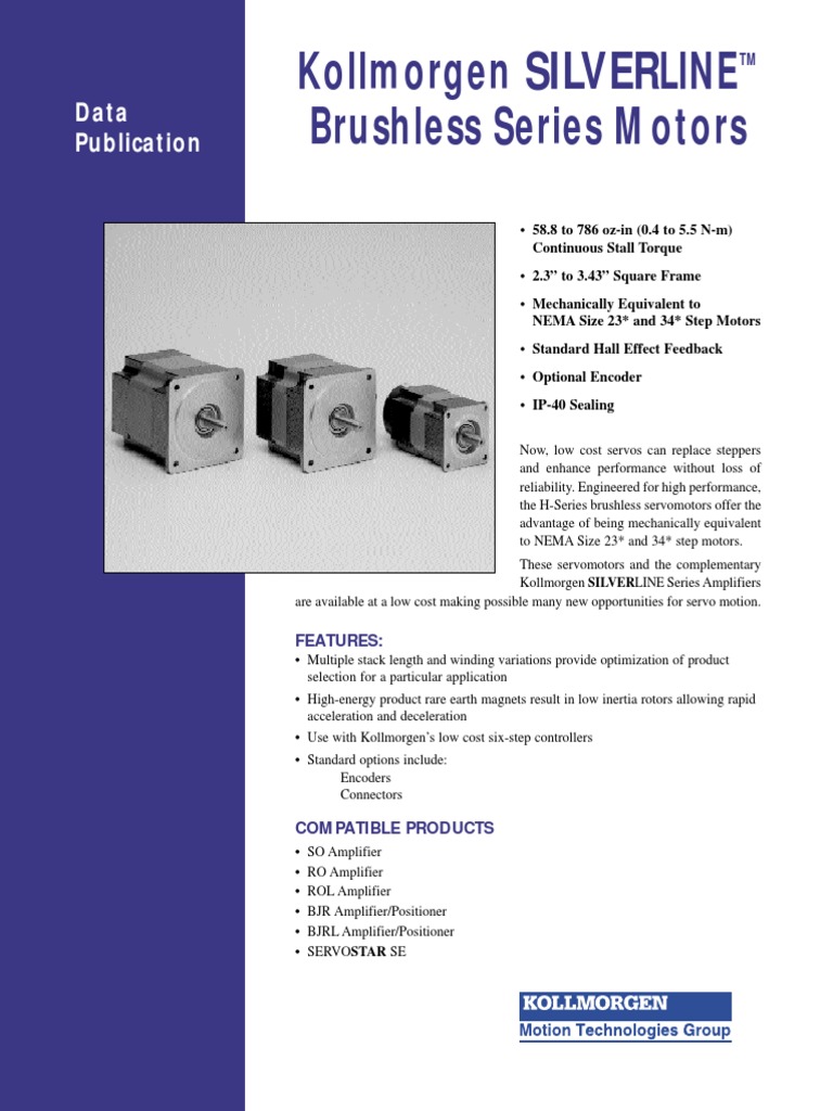 Silverline Motor Catalog PDF Electric Motor Servomechanism