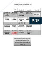 Cronograma SEMANA 4 20 - 24 Febrero