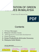 Green Iniatives Implementation 4 PTG 11 Sept