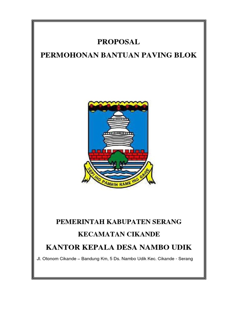 Proposal Paving Block Nambo Udik | PDF | Science & Mathematics