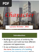 Lecture 03. Building Character