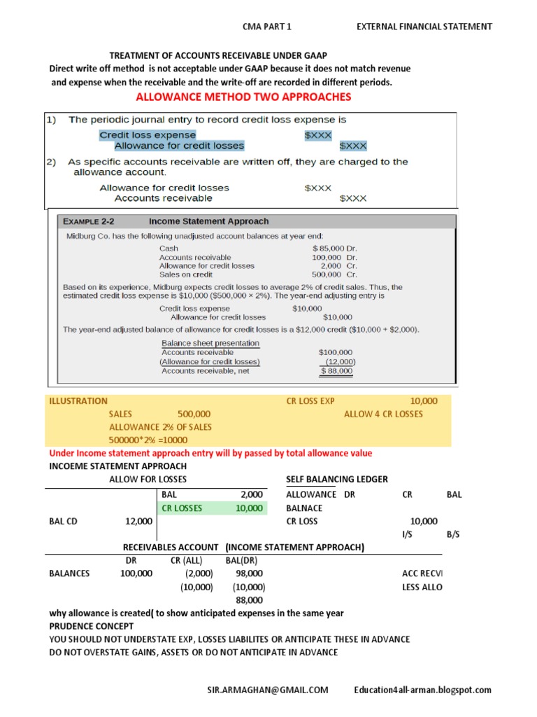 4 - Accounts Receivable | PDF | Income Statement | Bad Debt