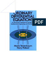 (Morris Tenenbaum, Harry Pollard) Ordinary Differe (Book4You)