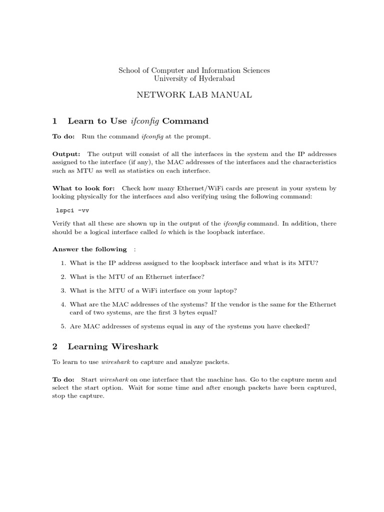 Understanding Network Commands PDF Protocols