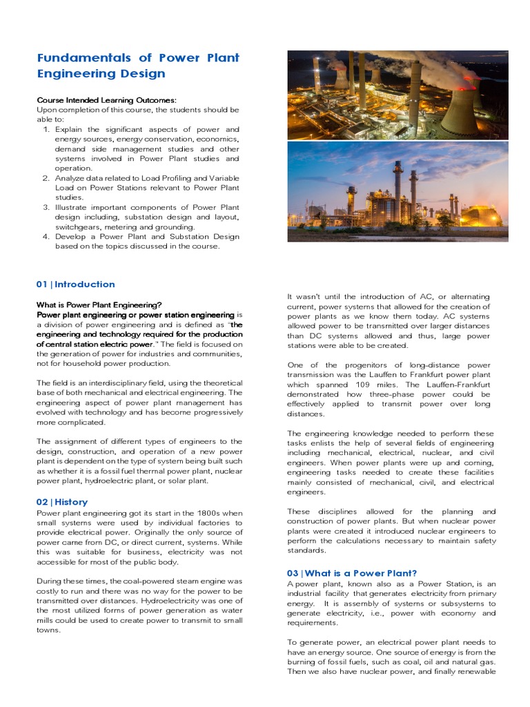 Introduction To Fundamentals of Power Plant Engineering Design | PDF