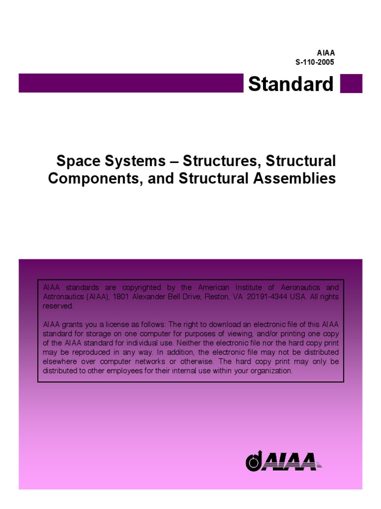 AIAA - S - 110 - 2005 Space Systems-Structures, Structural Components ...