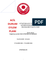 Acil Durum Eylem Plani: Gümüşhane Üniversitesi Mühendislik Ve Doğa Bilimleri Fakültesi