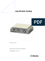 INFORMACION SOBRE PRODUCTO - Measuring Module Analog